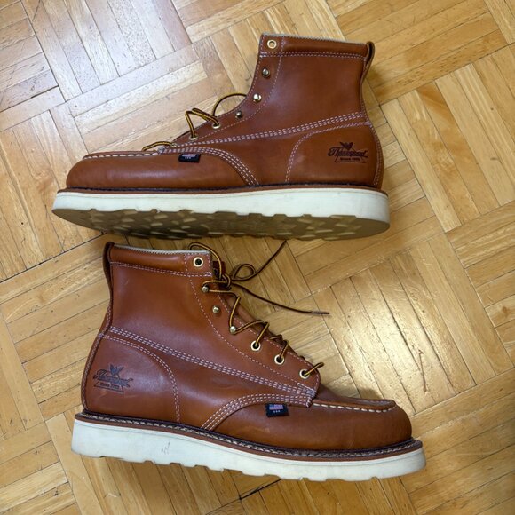 WORN ONCE - Thorogood American Heritage 6" Tobacco Moc Toe Work Boots for Men 11 - Picture 9 of 10